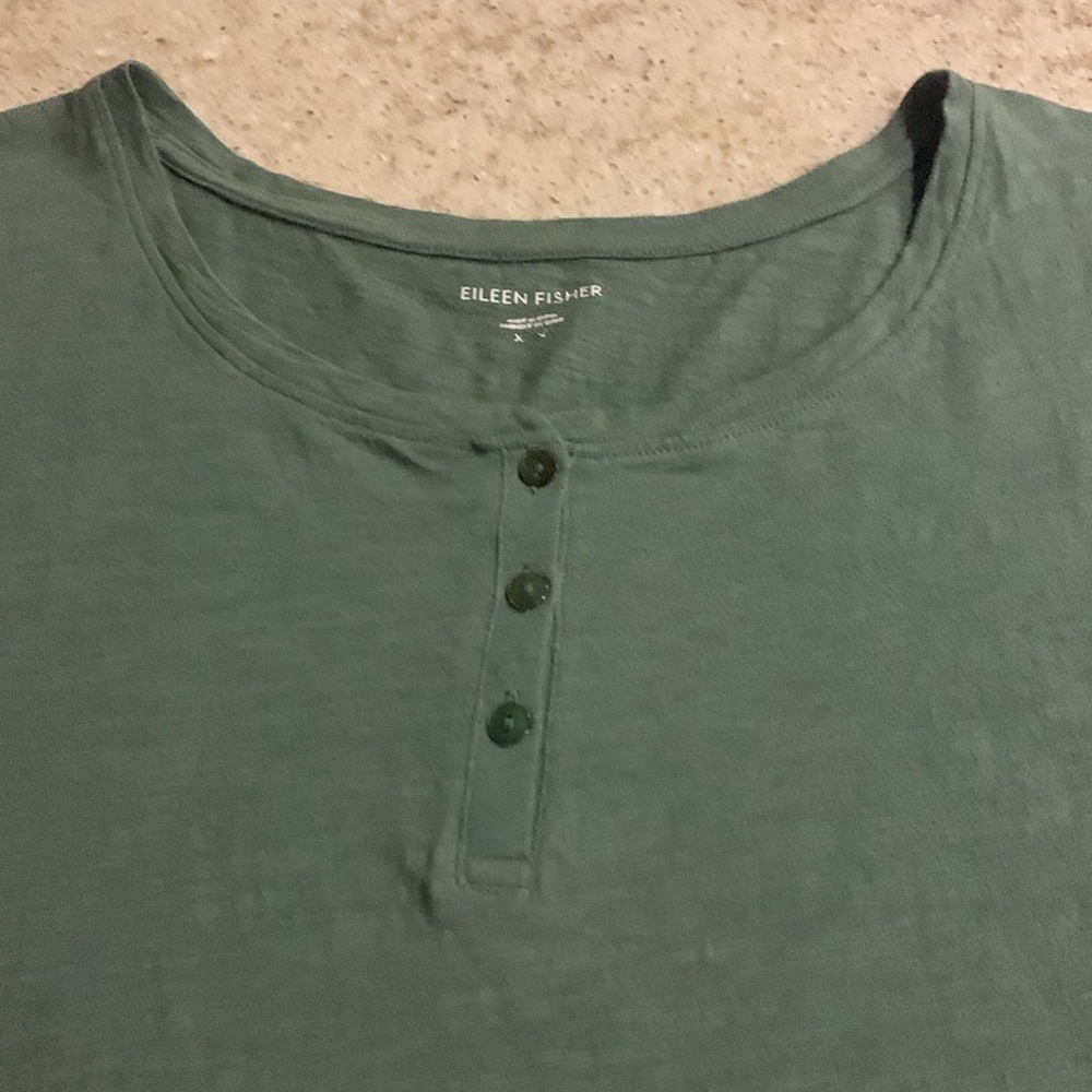 Eileen Fisher Organic Cotton Tee, Big Boxy Fit 
Size XXS - Picture 3 of 5